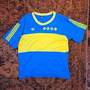 VTG BOCA JUNIORS COTTON JERSEY M. adidas argentina cabj shirt maradona riquelme